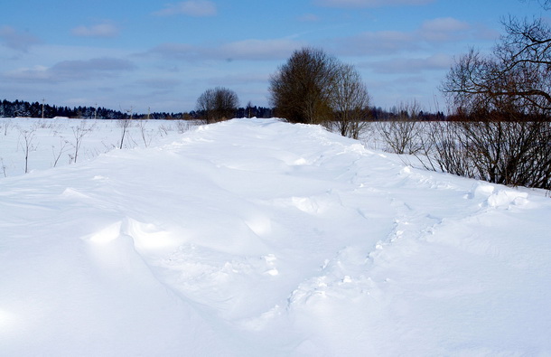 Один из участков дороги от п.Высокое до п.Сукромля в зимний период. Фото: anton.rogulkin