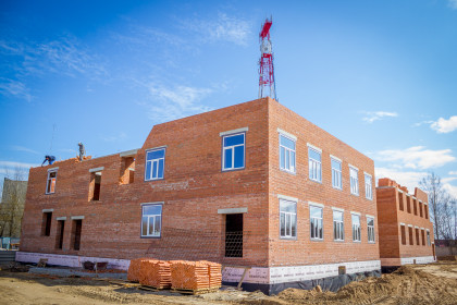 Строительство нового детского сада в Лихославле. Фото: Пресс-служба администрации Лихославльского района