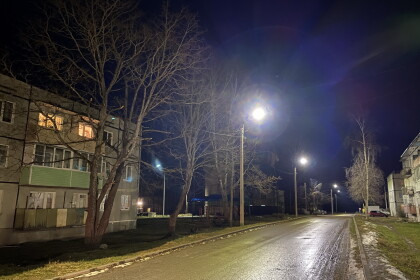 В посёлке Приозёрный Лихославльского муниципального округа произведены работы по организации уличного освещения